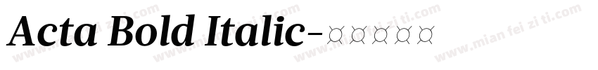 Acta Bold Italic字体转换